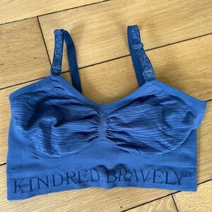 Kindred Bravely Sublime Hands Free Pumping and Nursing Bra - Blue Size M